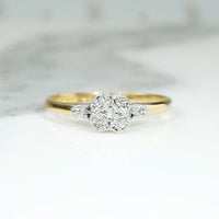 Petite Quincunx Diamond Platinum & 18ct Ring