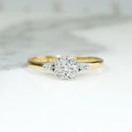 Petite Quincunx Diamond Platinum & 18ct Ring