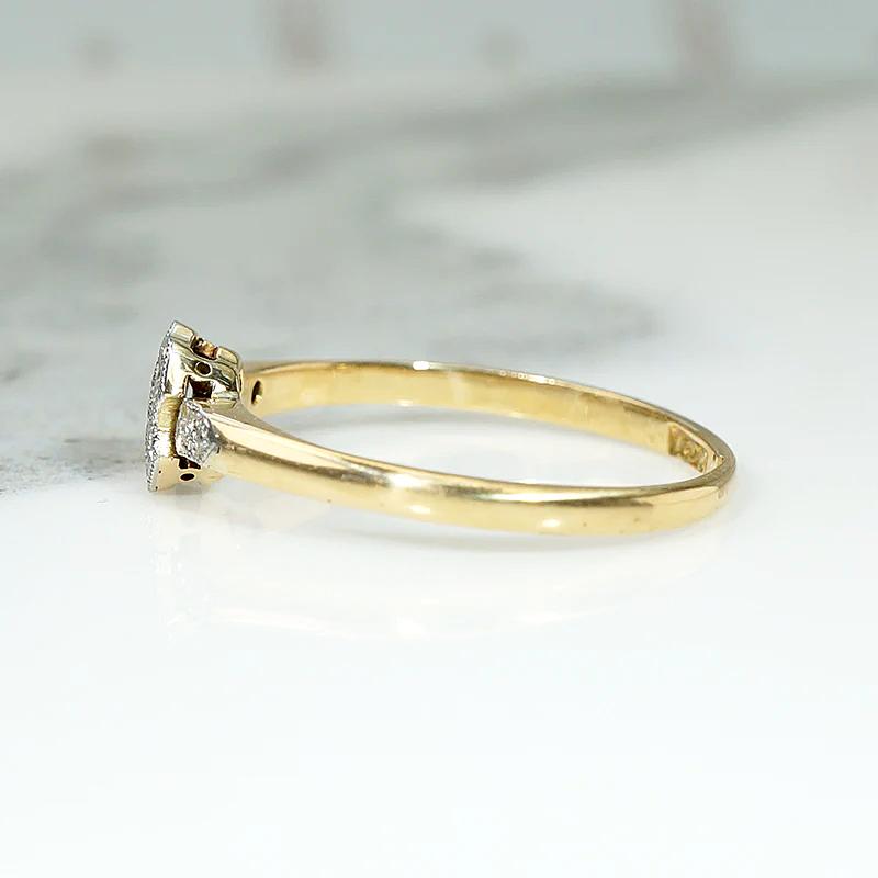 Petite Quincunx Diamond Platinum & 18ct Ring