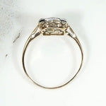 Petite Pinstriped Platinum & Gold Diamond Panel Ring
