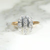 Petite Pinstriped Platinum & Gold Diamond Panel Ring