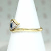 Sapphire & Diamond Two Tone Crossover Ring