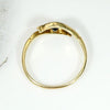Sapphire & Diamond Two Tone Crossover Ring