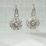 Delightful Antique Diamond Earrings in Silver & Gold