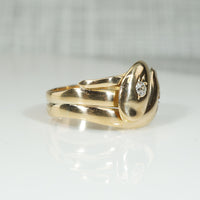 Double OMC Diamond Set Snake Ring