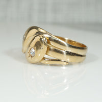 Double OMC Diamond Set Snake Ring