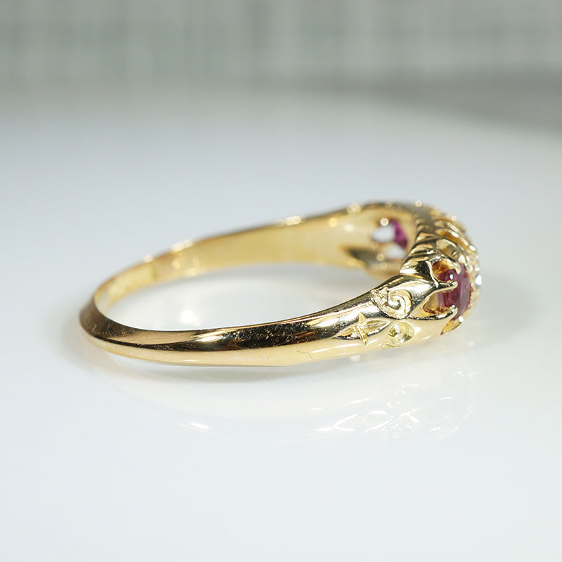 Ruby and Diamond 18k Band from Chester