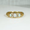 Luxurious 18ct Band with Opals & Rose Cut Diamonds