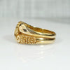 Elaborate Engraved and Faceted 18ct English Gold Band