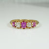 Cushion Cut Rubies and Diamond Band c1850