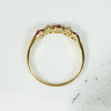 Cushion Cut Rubies and Diamond Band c1850