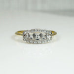 Delicate Pierced & Engraved Diamond Ring