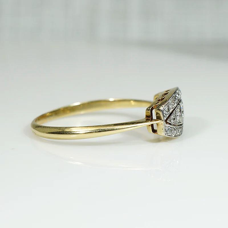 Delicate Pierced & Engraved Diamond Ring