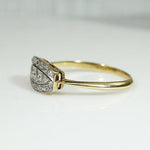 Delicate Pierced & Engraved Diamond Ring