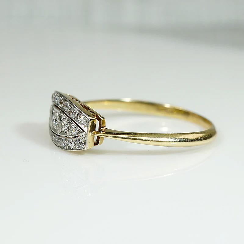Delicate Pierced & Engraved Diamond Ring