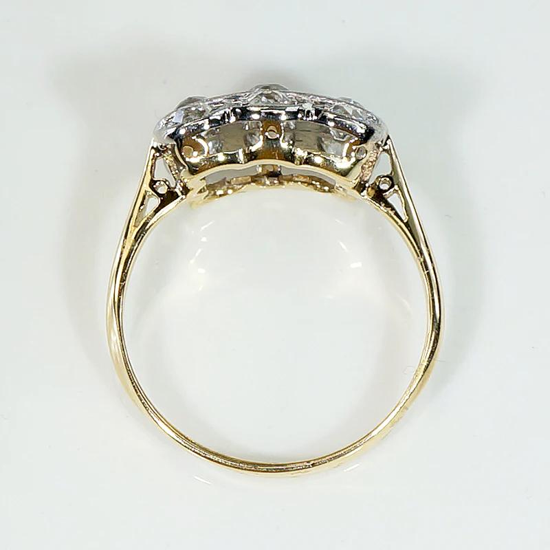 Chunky Old Mine Diamonds in Platinum & 18ct Ring