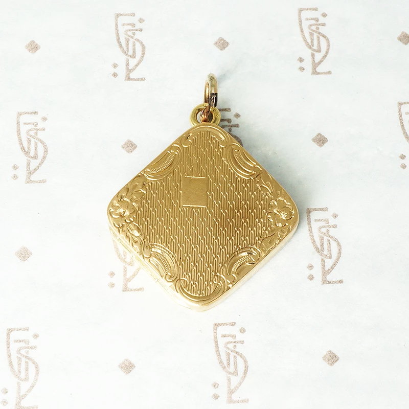 Rosey Gold Art Deco Locket