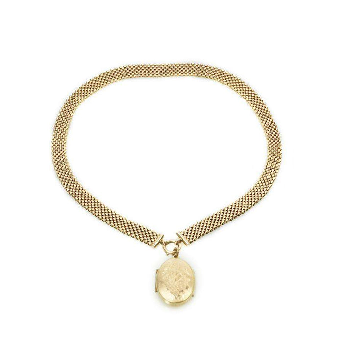 Victorian Rolled Link Chain and Locket