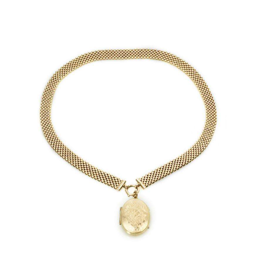 Victorian Rolled Link Chain and Locket