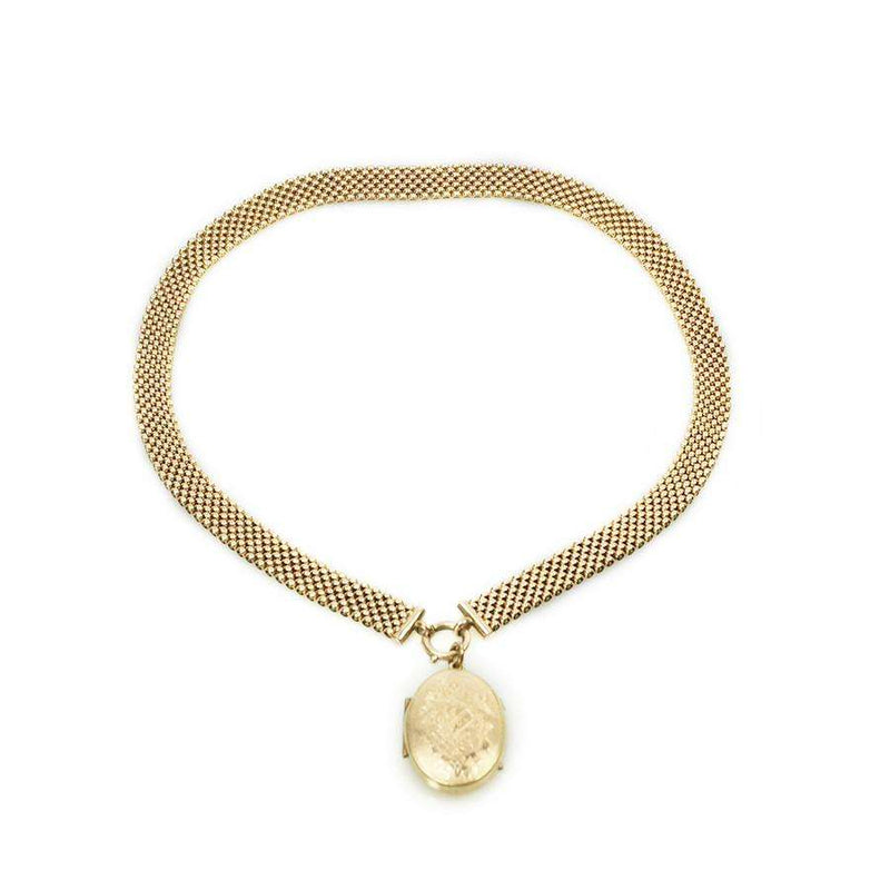 Victorian Rolled Link Chain and Locket