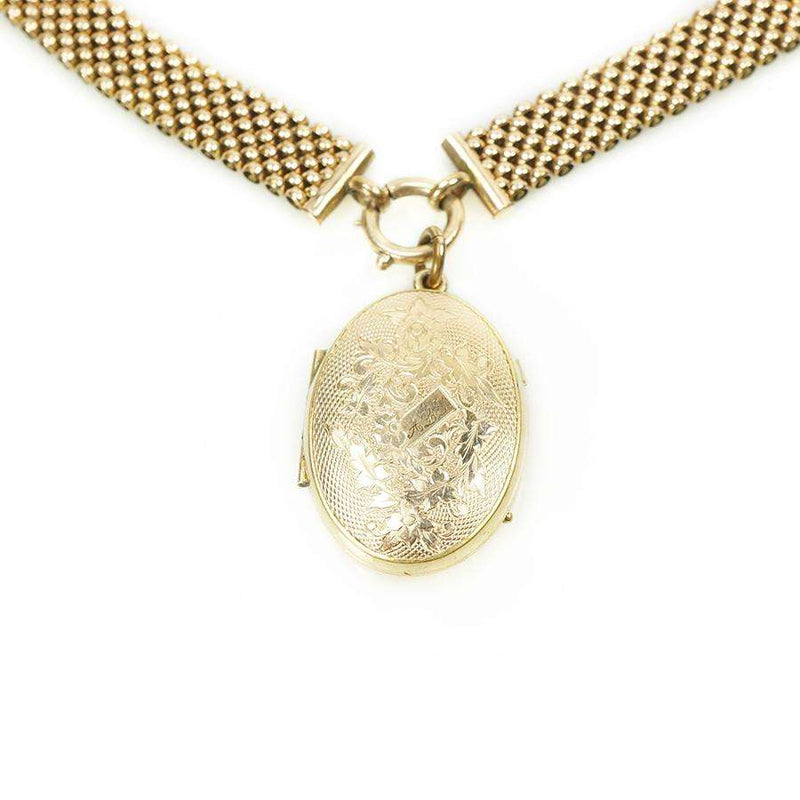 Victorian Rolled Link Chain and Locket