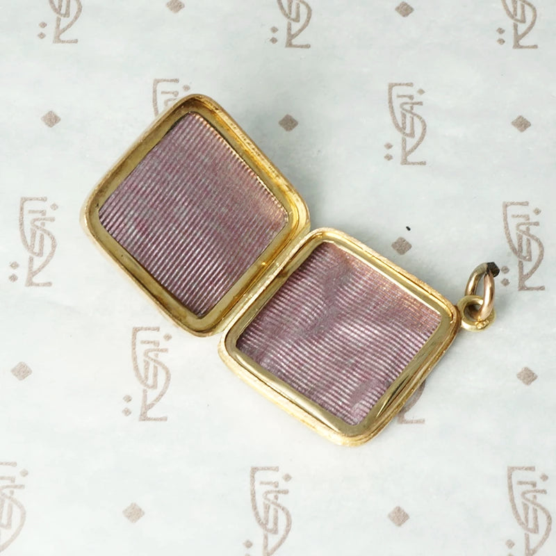 Rosey Gold Art Deco Locket
