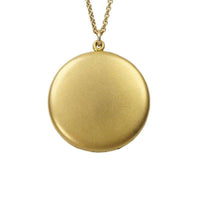 Antique Round Locket with hand engraved flowers and paste gems