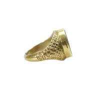 Antique Poison Ring 18k Gold with Bloodstone