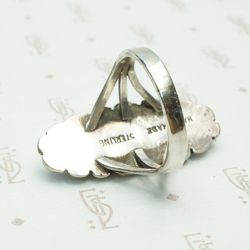 Handmade Vintage Agate and Sterling Ring