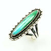 Graceful Vintage 1970's Native American Turquoise and Silver Ring