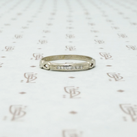 lucky love white gold diamond band