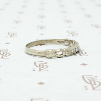 lucky love white gold diamond band