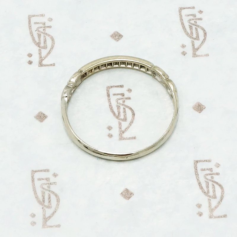 lucky love white gold diamond band