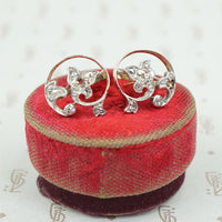 The Lumiére Swirling Diamond Leaves Earrings