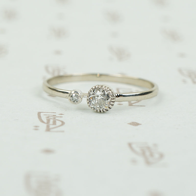 The Lumiére Double Diamond Engagement Ring