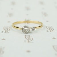 The 18k Yellow Gold Lumiére Double Diamond Ring