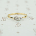 The 18k Yellow Gold Lumiére Double Diamond Ring
