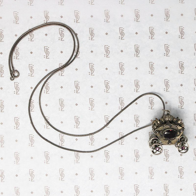 Fairy Tale Carriage Charm Necklace