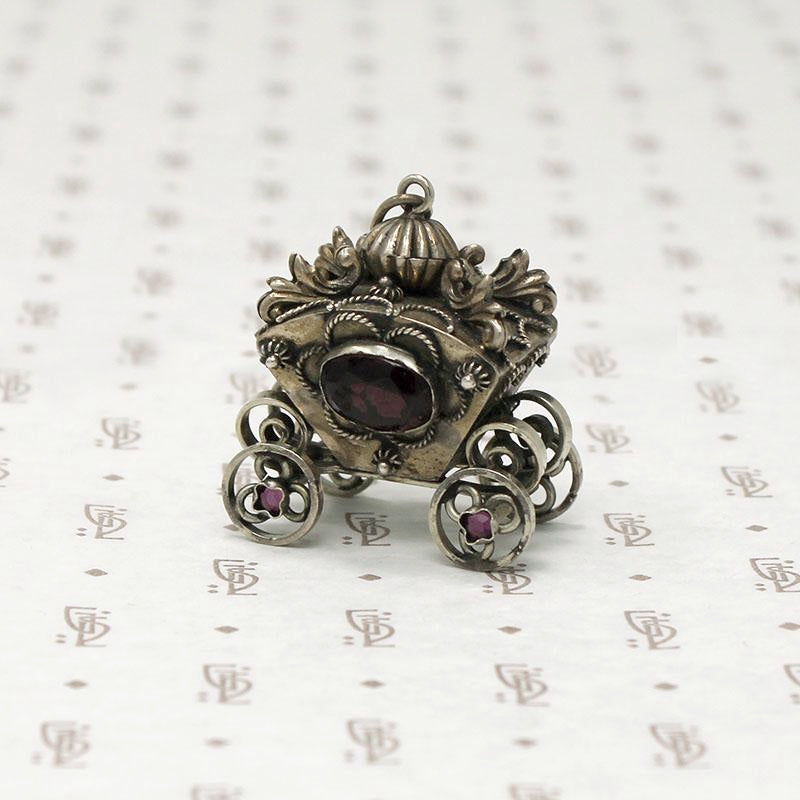 Fairy Tale Carriage Charm Necklace