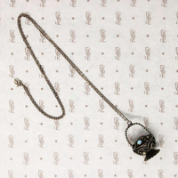 Ornate Silver Basket Charm Necklace