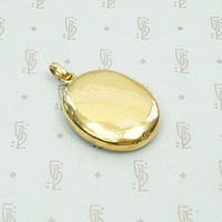 Enameled Woman Victorian Locket, back view