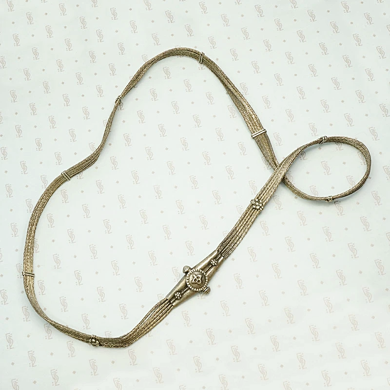 Vintage Woven Silver Indian Belt 