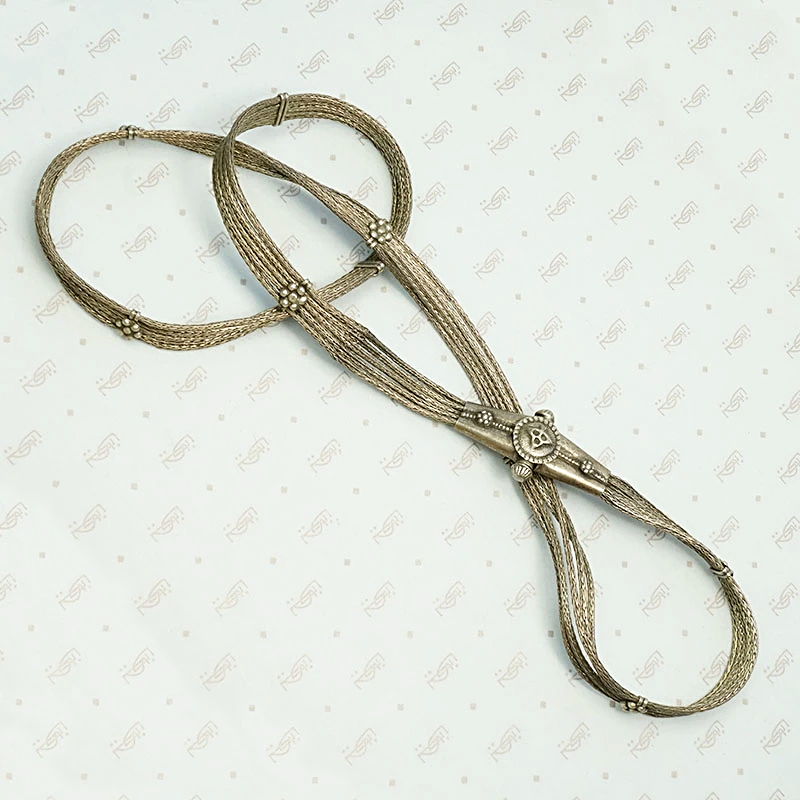 Vintage Woven Silver Indian Belt 