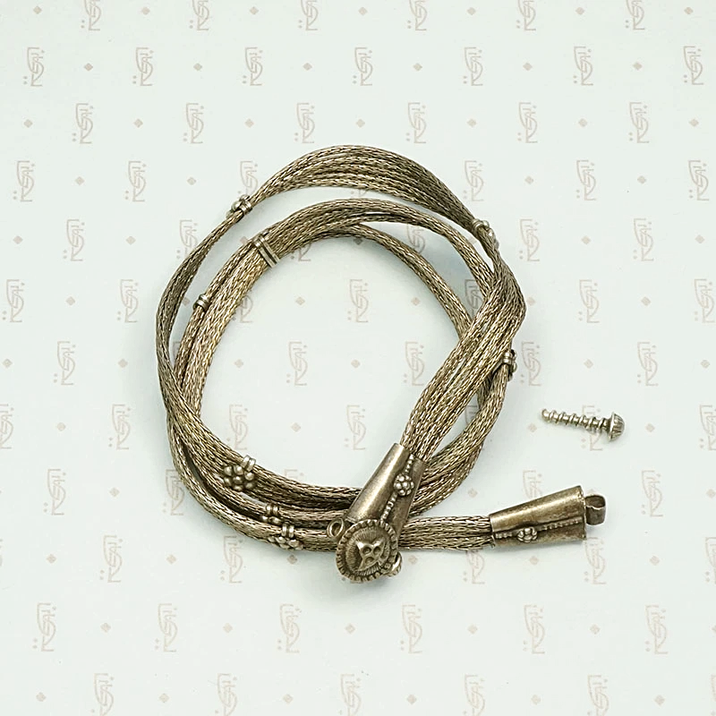Vintage Woven Silver Indian Belt 