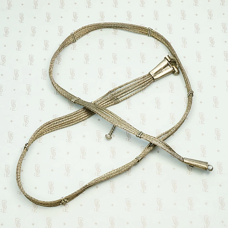 Vintage Woven Silver Indian Belt 