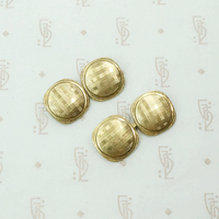 Handsome Deco Plaid Cufflinks in Gold