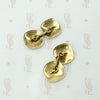 Handsome Deco Plaid Cufflinks in Gold