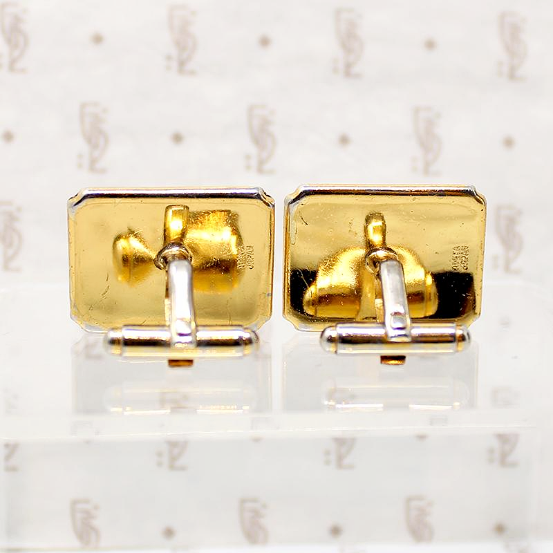 bamboo damascene cufflinks