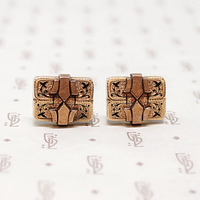 Elaborate Enameled Victorian Cufflinks