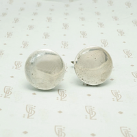 Sterling Disc Signed Taxco Cufflinks